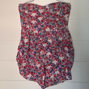 No Boundaries Colorful Floral Strapless Top, Women’s XXL